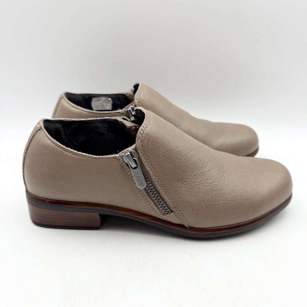 Naot Womens Autan Shoes EU 35 US 4M Gray Leather Flats Slip On Loafers EUC